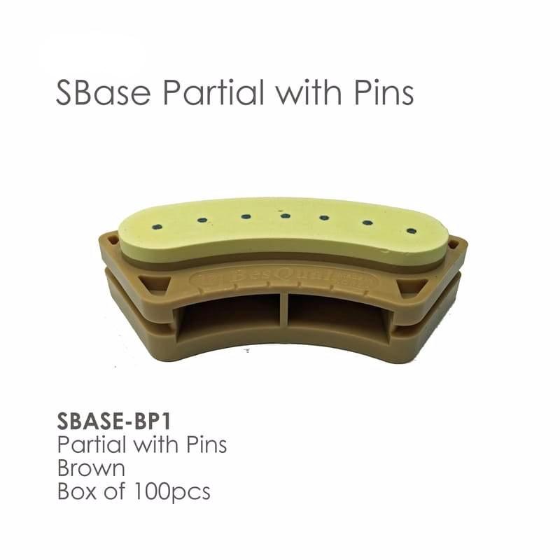 SBase Quad Partial - Stone Base Pack/100 pcs Articulating System by BesQual- Unique Dental Supply Inc.
